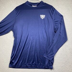 Cooperstown Dreams Park Mock Neck Shirt Adult Small Blue Long Sleeve Lightweight